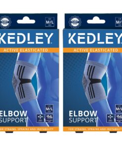 KEDLEY Elasticated Elbow Support Sleeves - 2 Pack - S-M