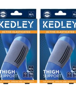 KEDLEY Elasticated Thigh Support Sleeves - 2 Pack - S-M