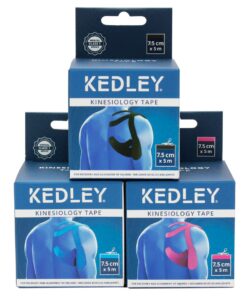KEDLEY Kinesiology Tape - 3 x (7.5cm x 5 Metres) - Assorted Colours