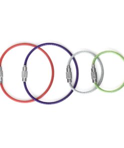 Key Rings Stainless Steel Wire/Luggage Tags Loops Tag Keepers - 4 Piece