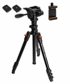 K&F Classic-Vlogger Tripod with Video Head and Smartphone Mount | KF09.115