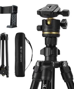 K&F Concept Black & Gold K234A3 Tripod with BH-36 Head & Phone Holder 1.78m