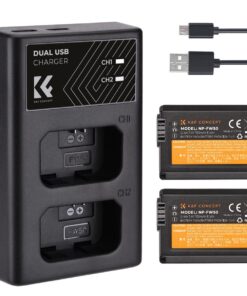 K&F Sony FW-50 Battery Kit - 2 Batteries and Dual Charger | KF28.0015