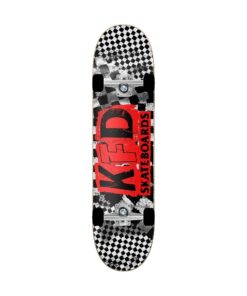 KFD - Skateboard - Complete - Checker Ransom - White - 7.75-Inch Street