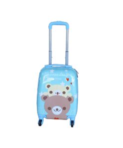 Kiddies Cartoon Hand Luggage Kids School Bag Suitcase for Children - Blue