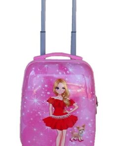 Kiddies Cartoon Hand Luggage Kids School Bag Suitcase for Children - Girl & Dog