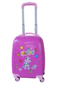 Kiddies Cartoon Hand Luggage Kids School Bag Suitcase for Children - Happy