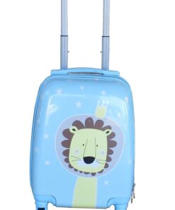 Kiddies Cartoon Hand Luggage Kids School Bag Suitcase for Children - Light Blue