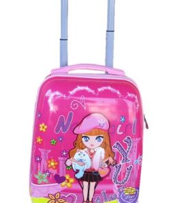 Kiddies Cartoon Hand Luggage Kids School Bag Suitcase for Children - N Girl I love you