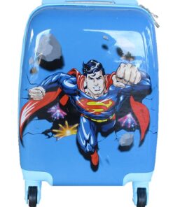 Kiddies Cartoon Hand Luggage Kids School Bag Suitcase for Children - Superman