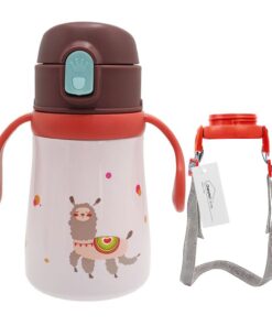 Kiddies Thermal Flask for Kids - ChildrensThermal Cup with Strap -360ml - Llama
