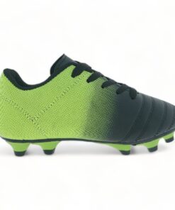 Kids 12 Stud PU Soccer Boot with Patterned Lining QX22010 - Green - UK Junior 10