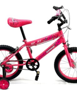 Kids 16" Bicycle BMX with trainer wheels - PINK