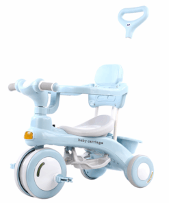 Kid's 3 in 1 Tricycle Push Bike - Light Blue