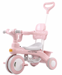 Kid's 3 in 1 Tricycle Push Bike - Pink