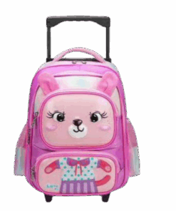 Kids 5D School Trolley Backpack Boy and Girl - Pink, Purple