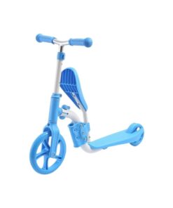 Kids Adjustable Scooter Skateboard Walker Balance Bike - Blue
