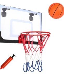 Kids Basketball Hoop Transparent Backboard & Inflatable PVC Basketball