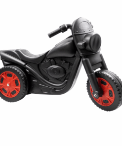 Kids Black Scooter with a Choice of Blue or Red Wheel Covers - Black Bike with Red Hubcaps