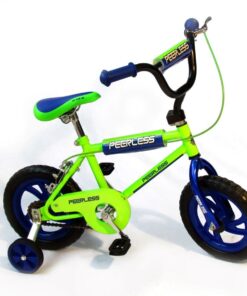 Kids BMX Bicycle with Training Wheels - Green (12inch)