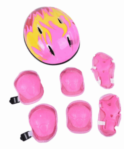 Kids Cycling Protective Gear Set - 7 Piece - Pink