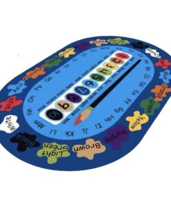 Kids Educational Non Slip Area Rug / Play Mat - Round