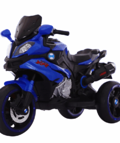 Kids Electric Ride On 3 Wheel Racing Bike - Blue