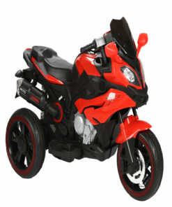 Kids Electric Ride On 3 Wheel Racing Bike - Red