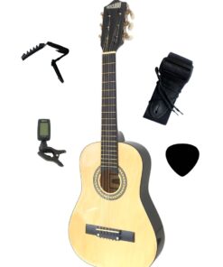 Kids Guitar 1/4 Junior Size Set + Capo, Tuner, Strap and Pick