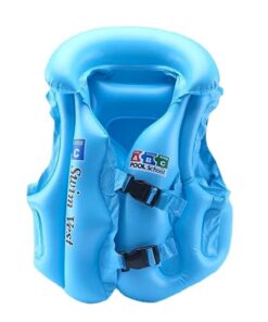 Kids Inflatable Safety Swimming Vest - Blue