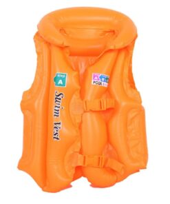 Kids Inflatable Swimming Vest Life Saving Life Guard for Kids - Orange