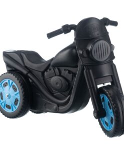 Kids Plastic Scooter Bike - Black Bike with Blue Hubcaps