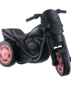 Kids Plastic Scooter Bike - Black Bike with Pink Hubcaps