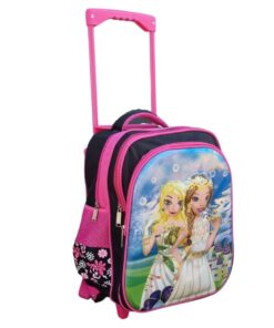 Kids Princess School Bag - Pink Trolley Backpack