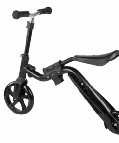 Kids Removable Seat 2 Wheel Transforming 2 In 1 Bike - Black