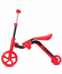 Kids Removable Seat 2 Wheel Transforming 2 In 1 Bike - Red
