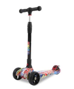 Kids Ride on 3 wheeler Scooter with light up wheels - Pink