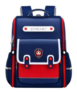 Kids School Bag for Boys and Girls Grade 3 to 6 - Navy Red
