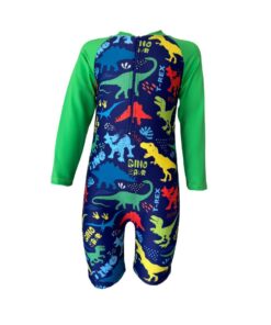 Kids Swim One Piece Suit Dinosaurs - 7-8 years