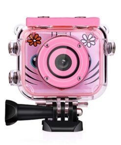 Kids Waterproof Action Camera for Digital Photos & Videos|12MP| Games| Pink