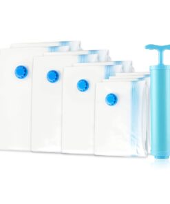 Killer Deals Vacuum Compression Storage Bags & Hand Pump x15 Pack (4 Sizes)