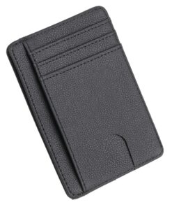 Killer Deals Vegan Leather Minimalist Wallet with RFID Card Protection - Black