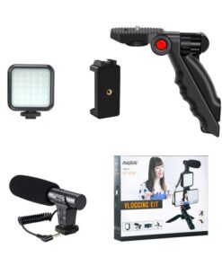 Killer Deals Vlog/Broadcast Equipment Shotgun Mount & Microphone & LED