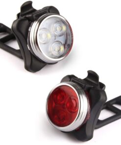 Killer Deals Waterproof Safe Night Cycling USB Rechargeable Bike Light Set