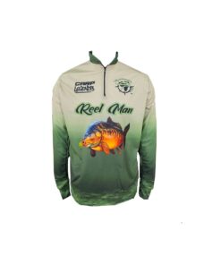 King Carp Olive Fishing Shirt - L