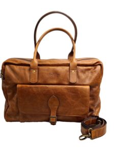 King Kong Leather 17 inch Laptop Work Bag - Brown
