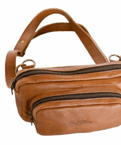 King Kong Leather Body & Waist Bag with Adjustable Strap Pecan