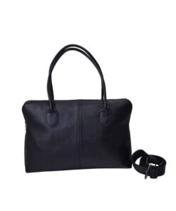 King Kong Leather Luxury Lined Work Handbag - Black