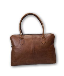King Kong Leather Luxury Lined Work Handbag - Brown