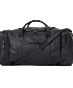King Kong Leather Old School Weekend Duffel Bag - Black